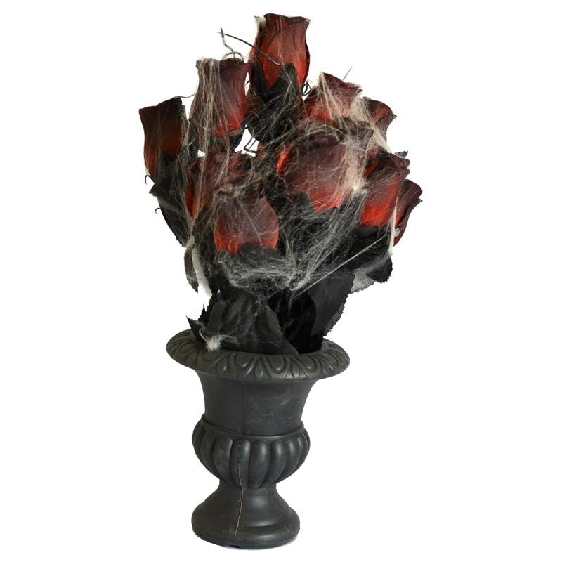 Roses gothiques et toile araignée 34 cm