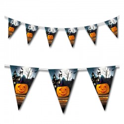 Bannière Halloween - 11 drapeaux 3.65m