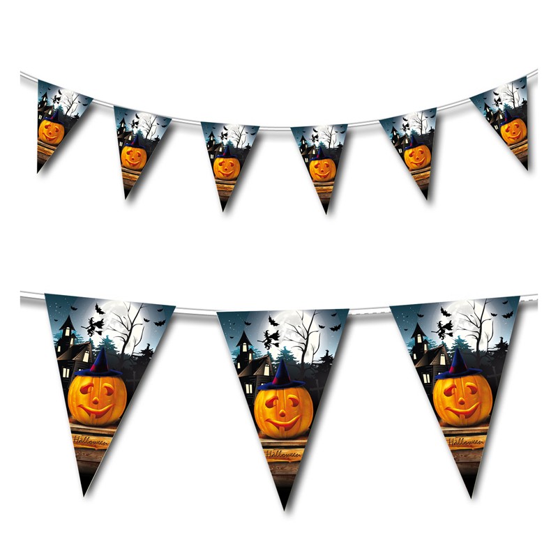 Bannière Halloween - 11 drapeaux 3.65m