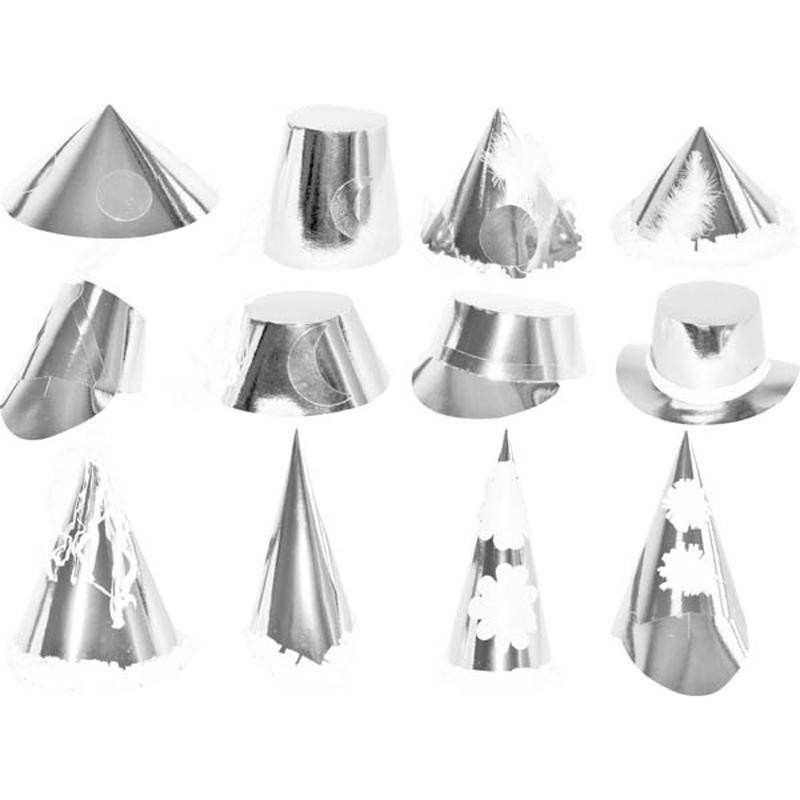 Chapeau grand modèle argenté