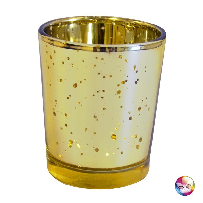 Bougeoir métal 5.5cmx6.7 cm or