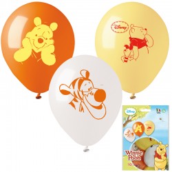 Sachet de 10 ballons ø 26cm "Winnie l'ourson"
