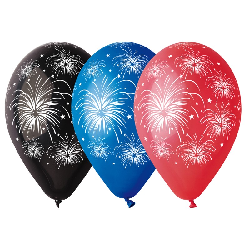Ballons multi couleurs feu d'artifices