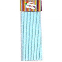 Pailles papier bleues à...