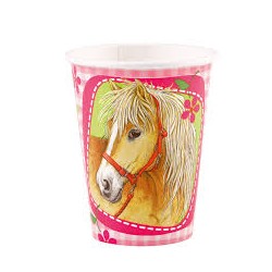 8 Gobelets Chevaux 250 ml