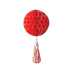Lampion serpentin rouge 30 cm