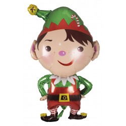 Ballon alu lutin de Noël -...