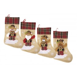 Chaussette de Noël toile...