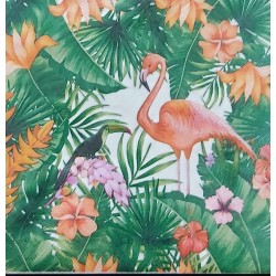 20 Serviettes Flamant Rose...