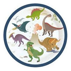 8 assiettes Dino t-rex EPUISEE