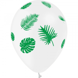 6 Ballons  Feuillage Tropical