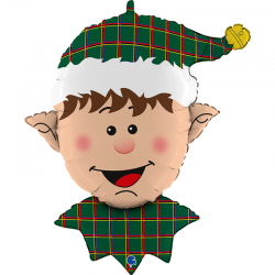Ballon Tartan Elf Head
