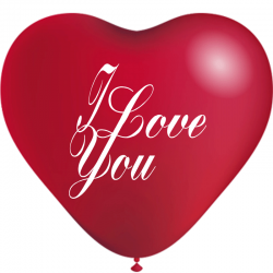 5 Ballons Latex HG95 I Love...
