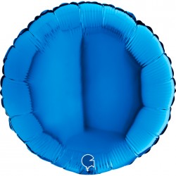 Ballon aluminium BLEU Rond...