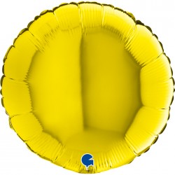Ballon aluminium Jaune Rond...