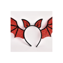 Serre-tete chauve souris rouge