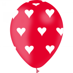 10 Ballons Latex HG95 Coeur...