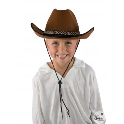 Chapeau enfant cowboy marron