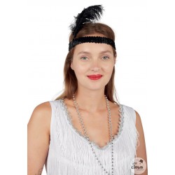 Bandeau charleston noir à...